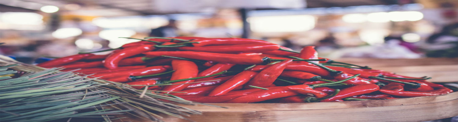 fresh chiles and spices